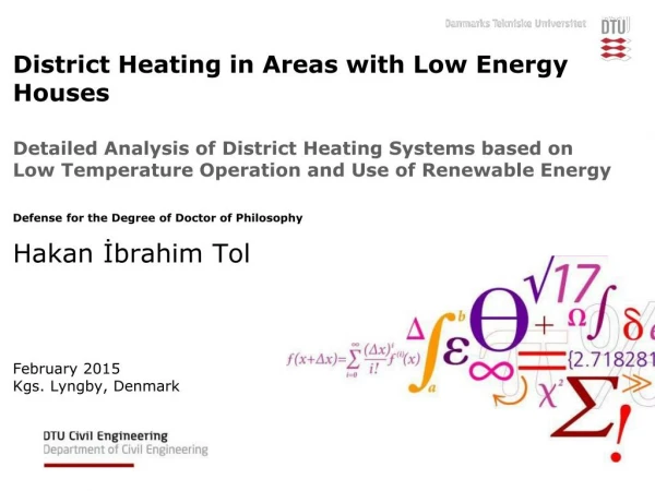 Low Temperature District Heating & Renewable Energy