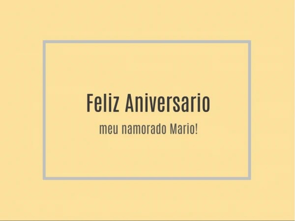 Feliz Aniversario meu Amor