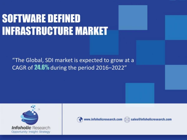 Software Defined Infrastructure – Global Market Drivers, Opportunities, Trends, and Forecasts, 2016-2022