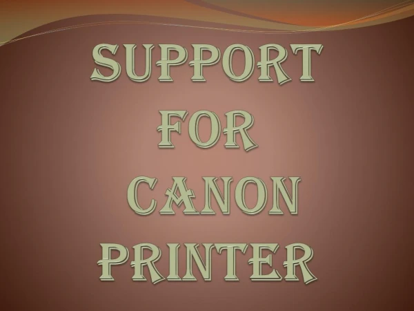 Online Technical Support For Canon Printer
