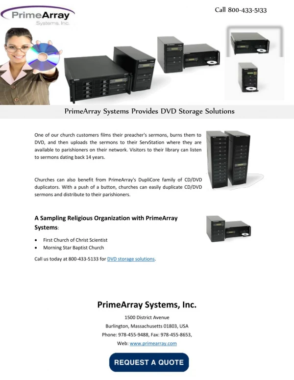 PrimeArray Systems Provides DVD Storage Solutions