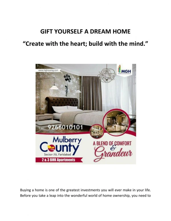 GIFT YOURSELF A DREAM HOME