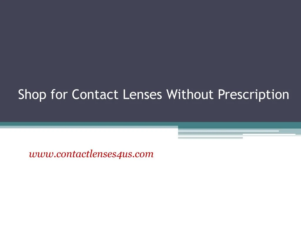 shop for contact lenses without prescription