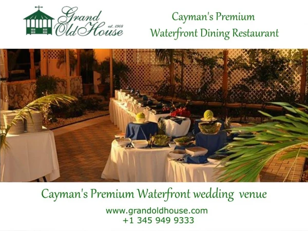 Cayman’s premier venue for off-site corporate/family/holiday events
