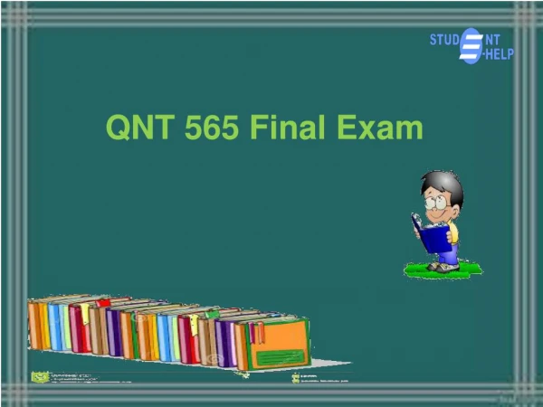 QNT 565 Final Exam Question And Answer : QNT 565 Final Exam | Studentehelp