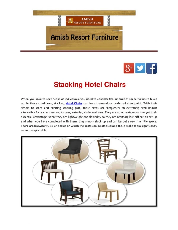 Stacking Hotel Chairs