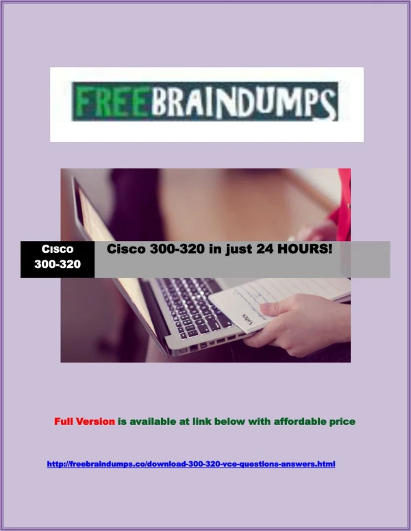 Cisco 300-320 FreeBraindumps