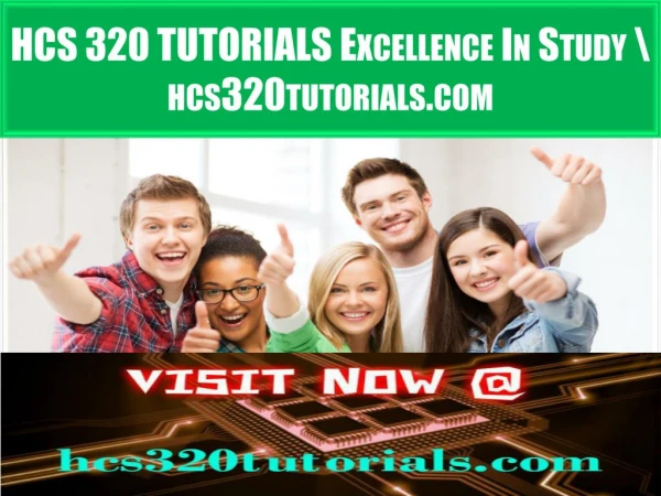 HCS 320 TUTORIALS Excellence In Study \ hcs320tutorials.com