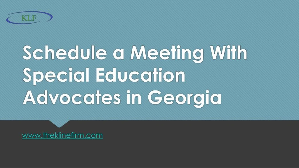 schedule a meeting with special education advocates in georgia
