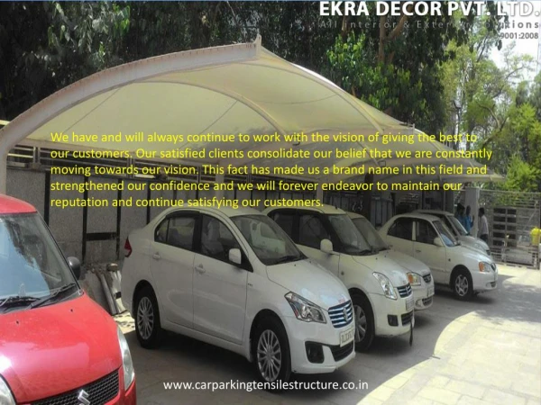 Car Parking Tensile Structure Suppliers & Manufacturer in India