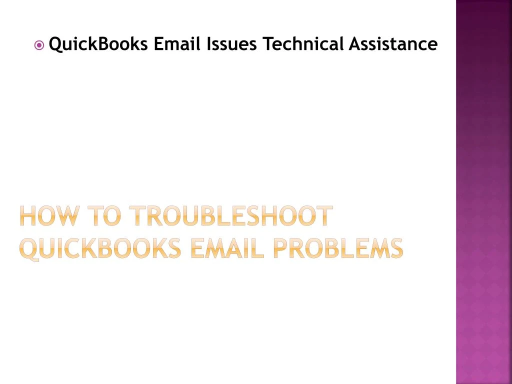how to troubleshoot quickbooks email problems