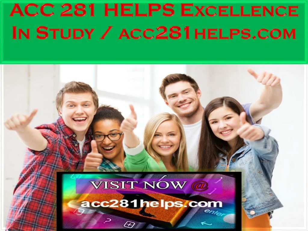 acc 281 helps excellence in study acc281helps com