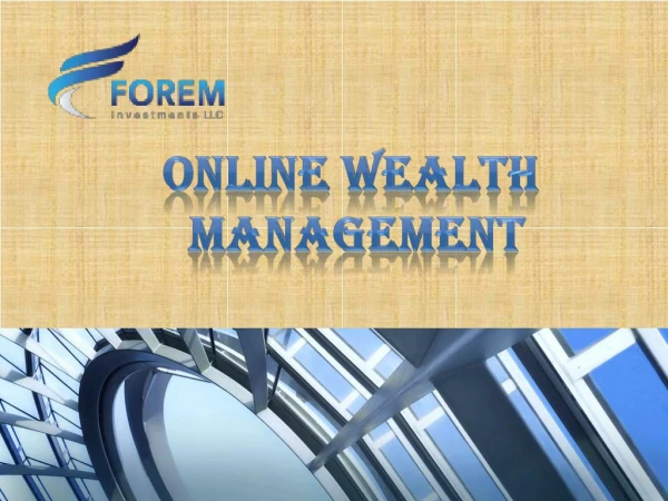 Online Wealth Management