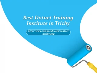 Best Dotnet Training Institute in Trichy - slide 1