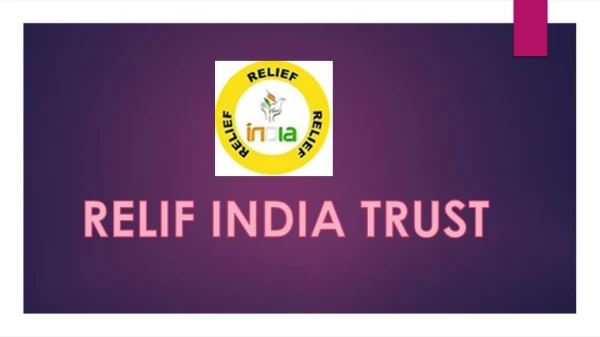 relif india trust(bringing balance)