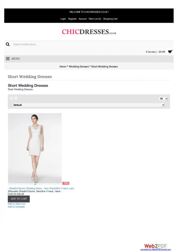 Designer Short Wedding Dresses Uk - Chicdresses.co.uk