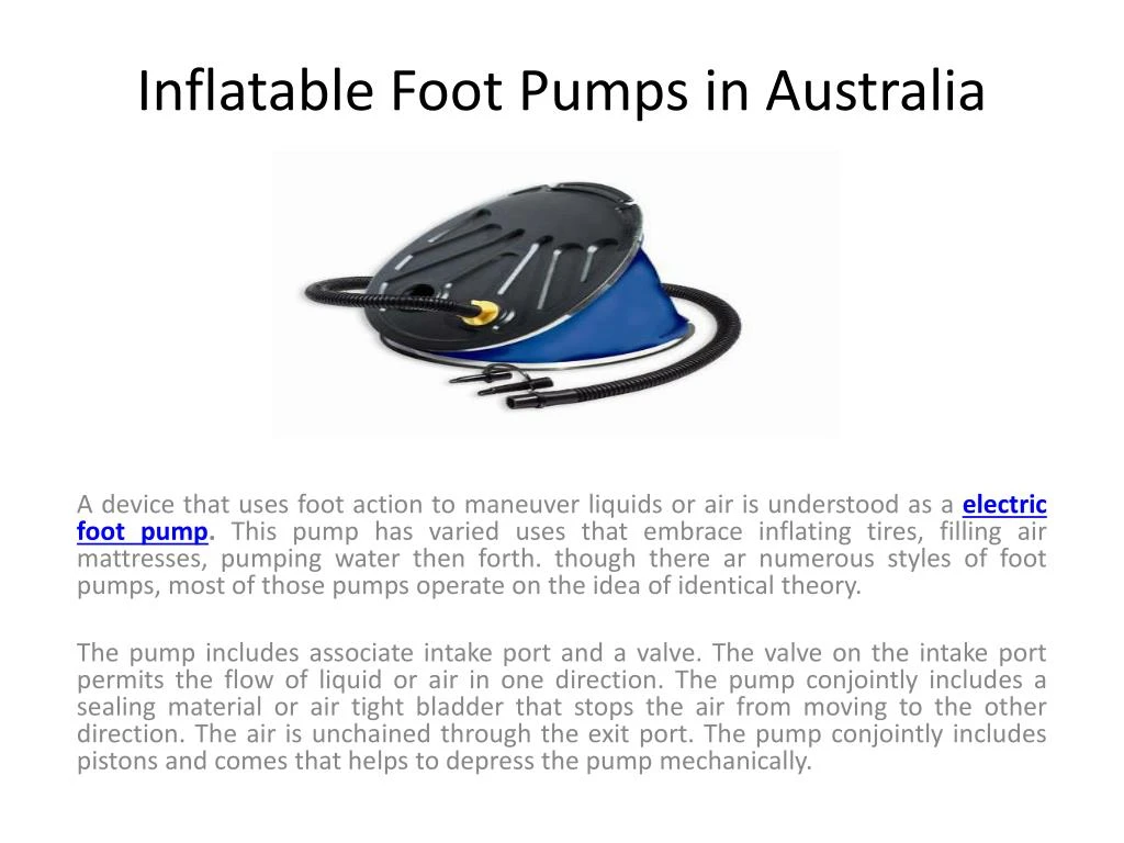 inflatable foot pumps in australia