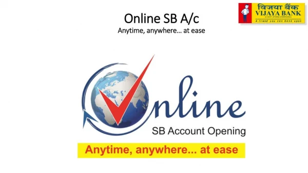 How to open online savings account in Vijaya bank