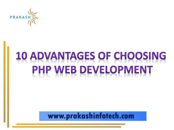 Importance and benefits of PHP Web Application Development