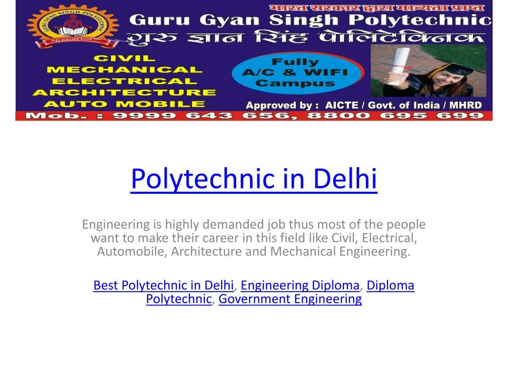 polytechnic in delhi