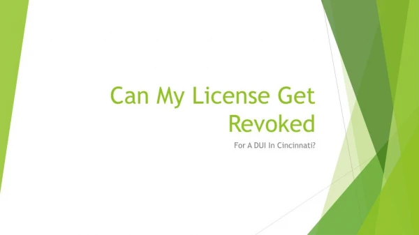 Can A DUI Suspended My License In Cincinnati