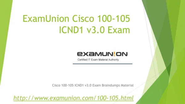 100-105 ICND1 v3.0 Networking Devices Part 1 exam questions from ExamUnion