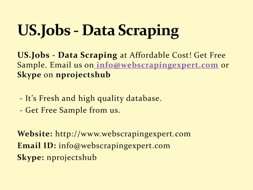 us jobs data scraping