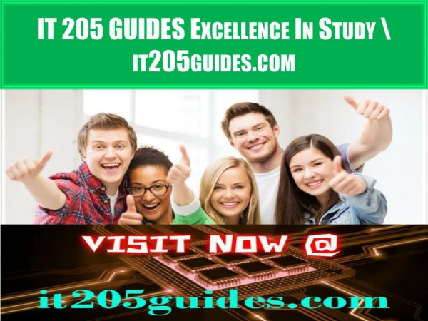IT 205 GUIDES Excellence In Study \ it205guides.com