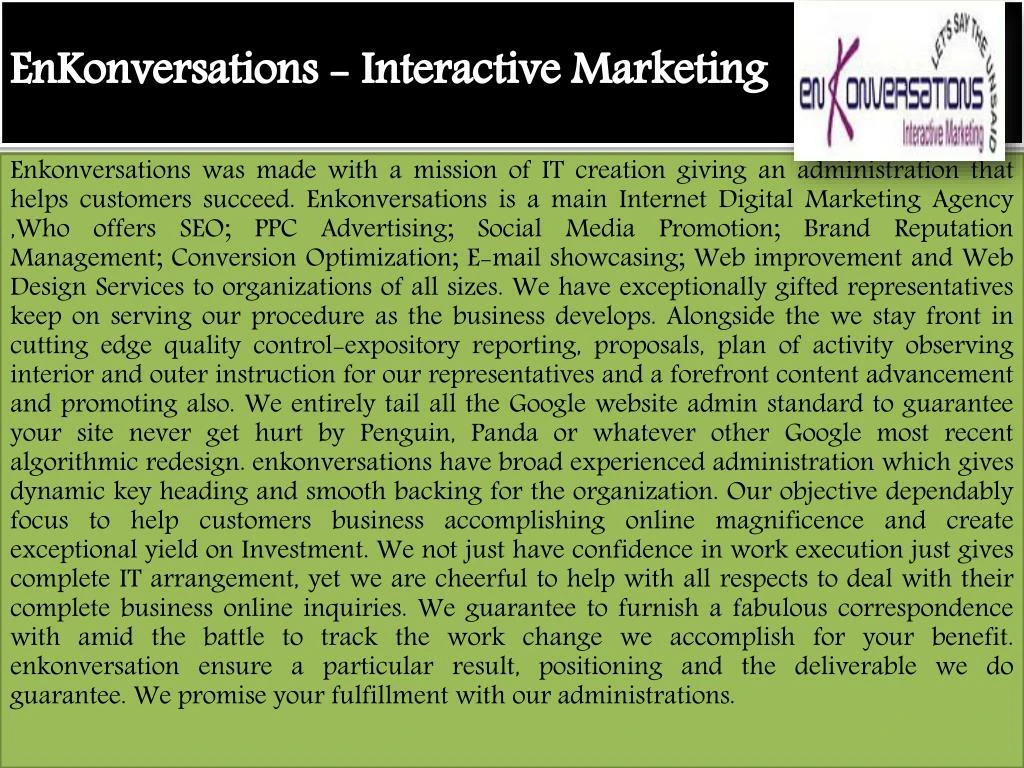 enkonversations interactive marketing