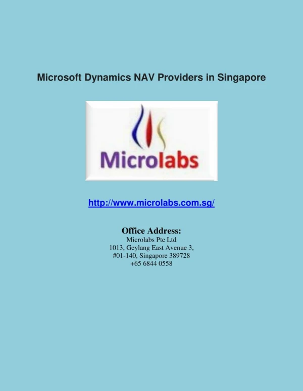 Microsoft Dynamics NAV Providers in Singapore