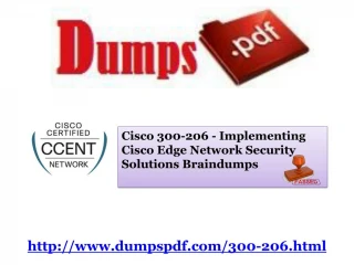 Cisco 300-206 100% correct Answer By Dumpspdf - slide 1