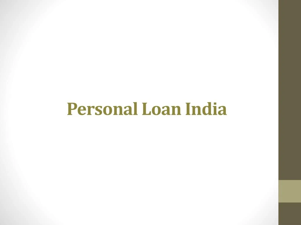 personal loan india