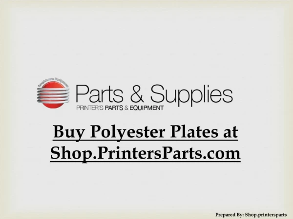 Buy Polyester Plates at Shop.PrintersParts.com