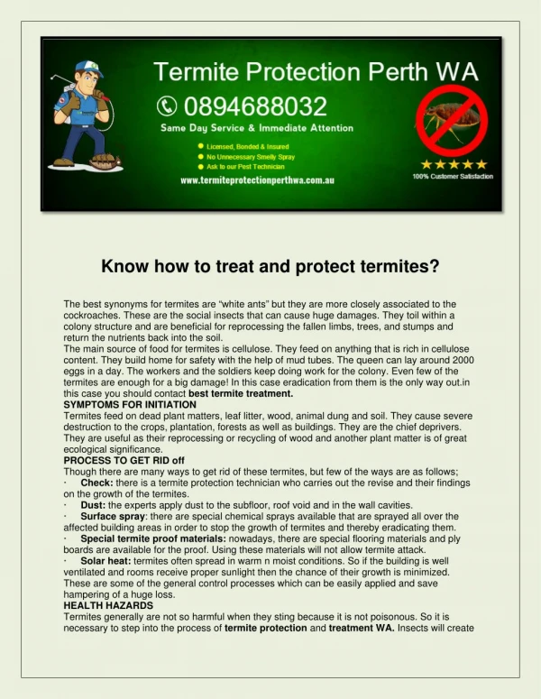 Termite Protection Perth WA