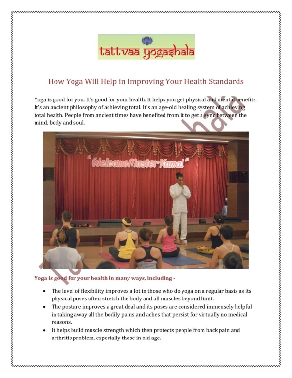 Yoga Teacher Training India, Yoga Teacher Training Course in Rishikesh
