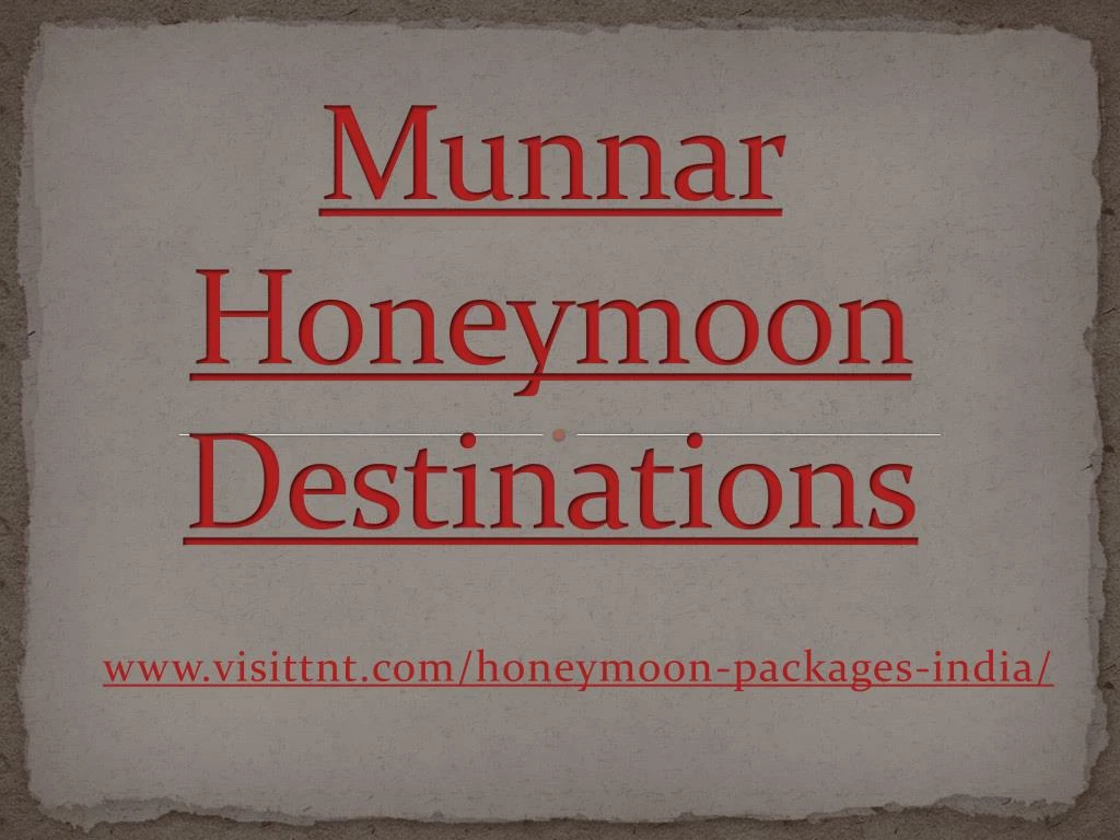 munnar honeymoon destinations