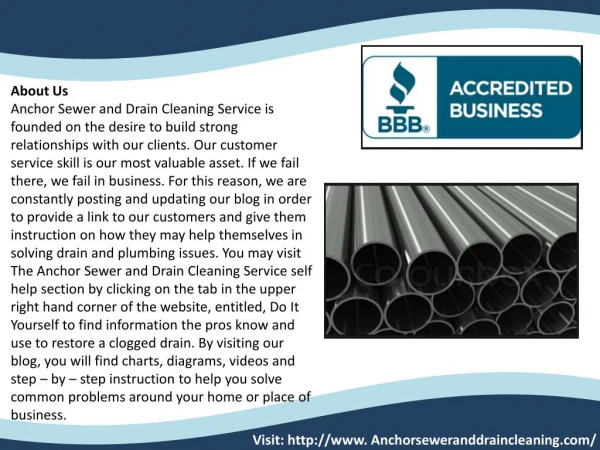 DRAIN AND SEWERS MAINTENANCE