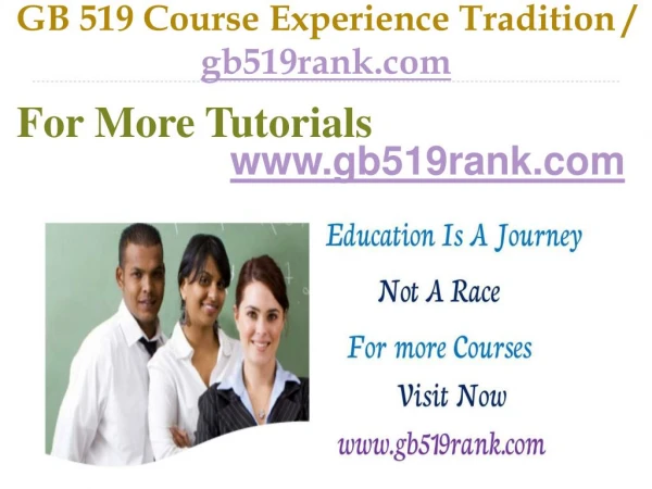 GB 519 Course Experience Tradition / gb519rank.com