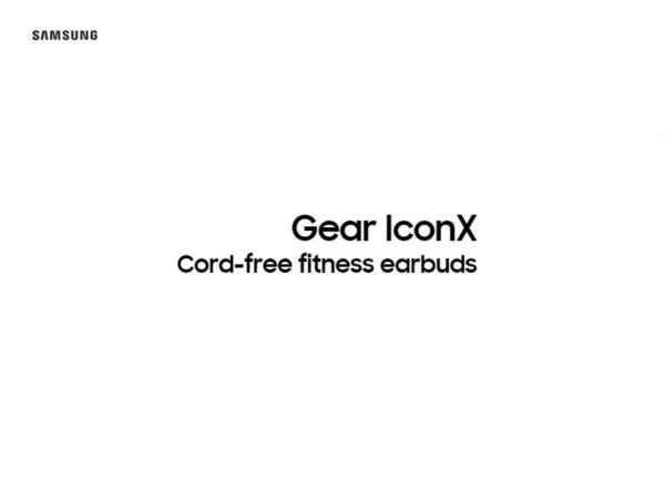 Samsung Gear IconX – Cord free fitness earbuds