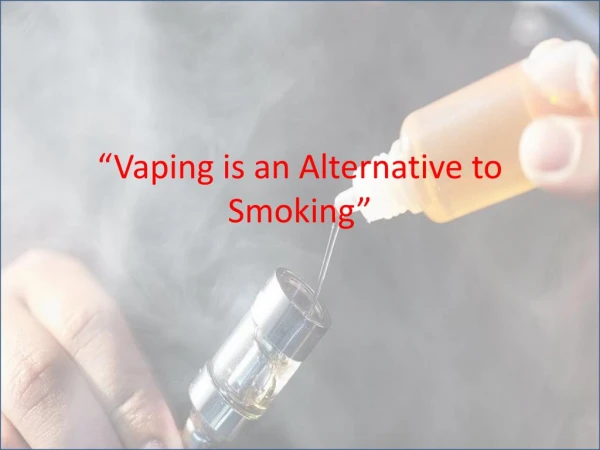 How Vaping is different from Smoking?