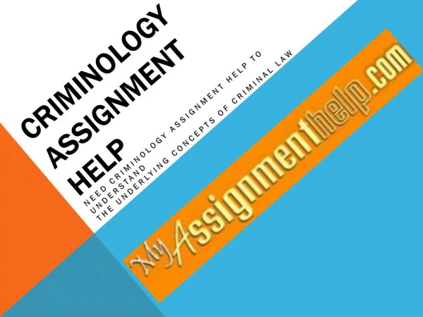 Qualitative Criminology Assignment Writing Service Only On MyAssignmenthelp.com