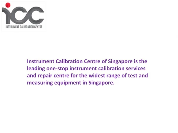 Calibration Services in Singapore