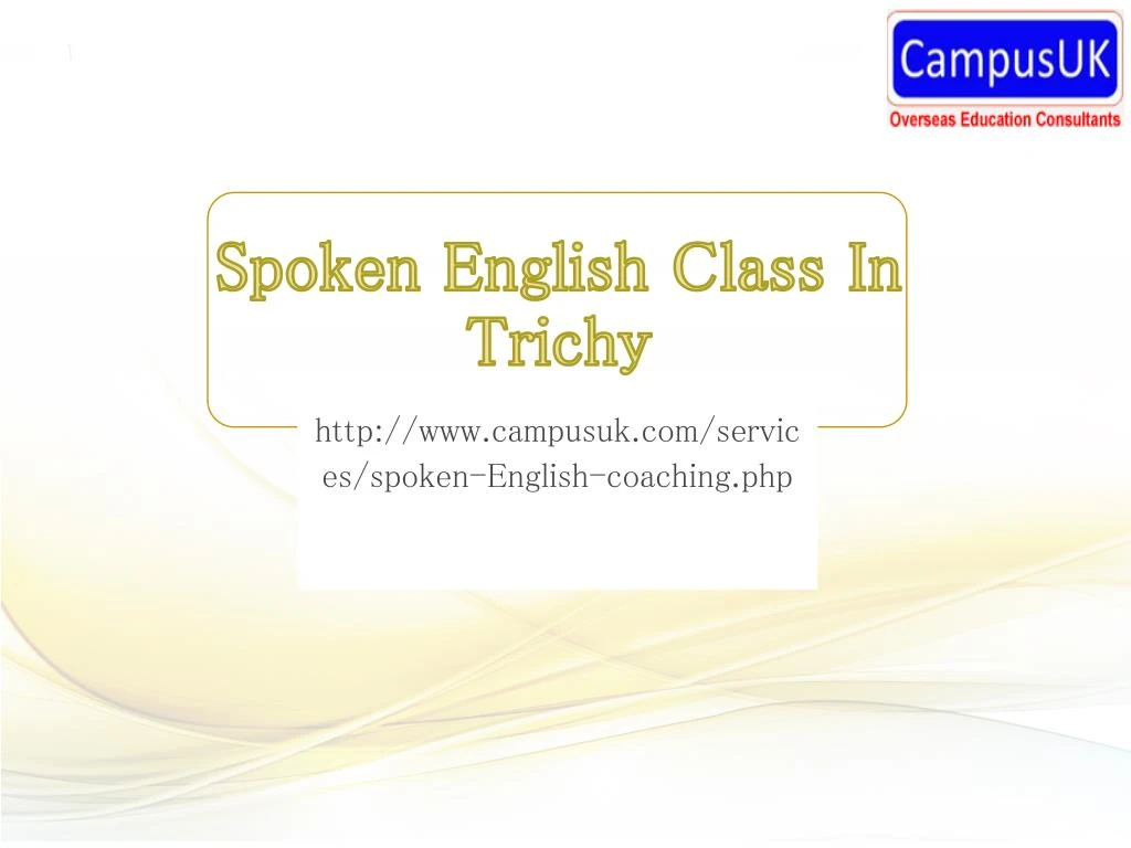 spoken english class in trichy