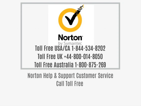 Norton Customer Support Toll Free 1-844-534-8202