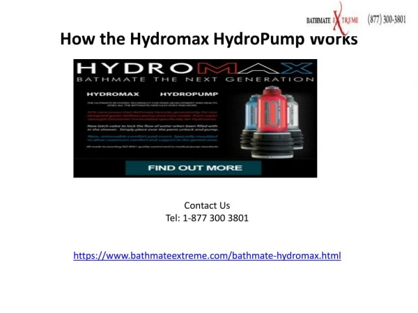How the Hydromax HydroPump Works