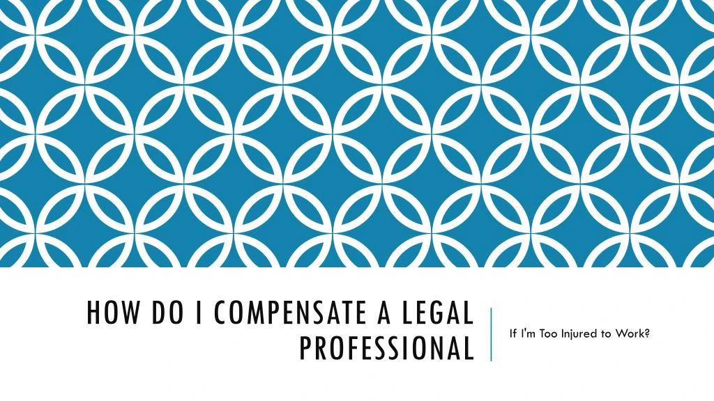 how do i compensate a legal professional