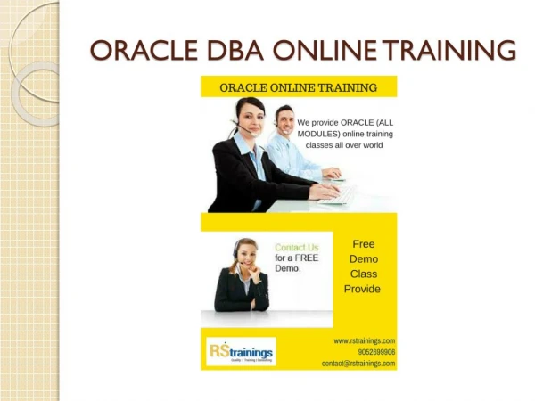 Oracel dba online training hydrabad