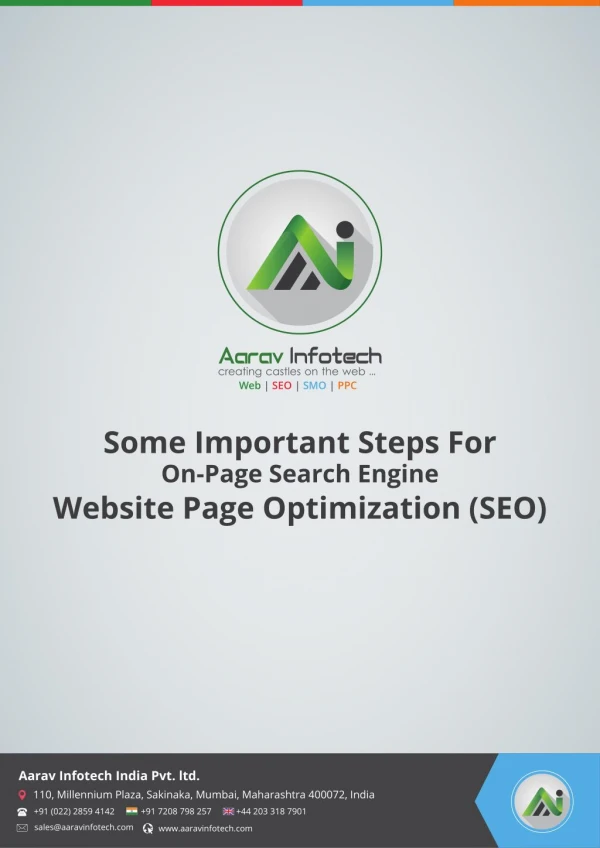 Website Optimization - Important Steps For On-Page SEO
