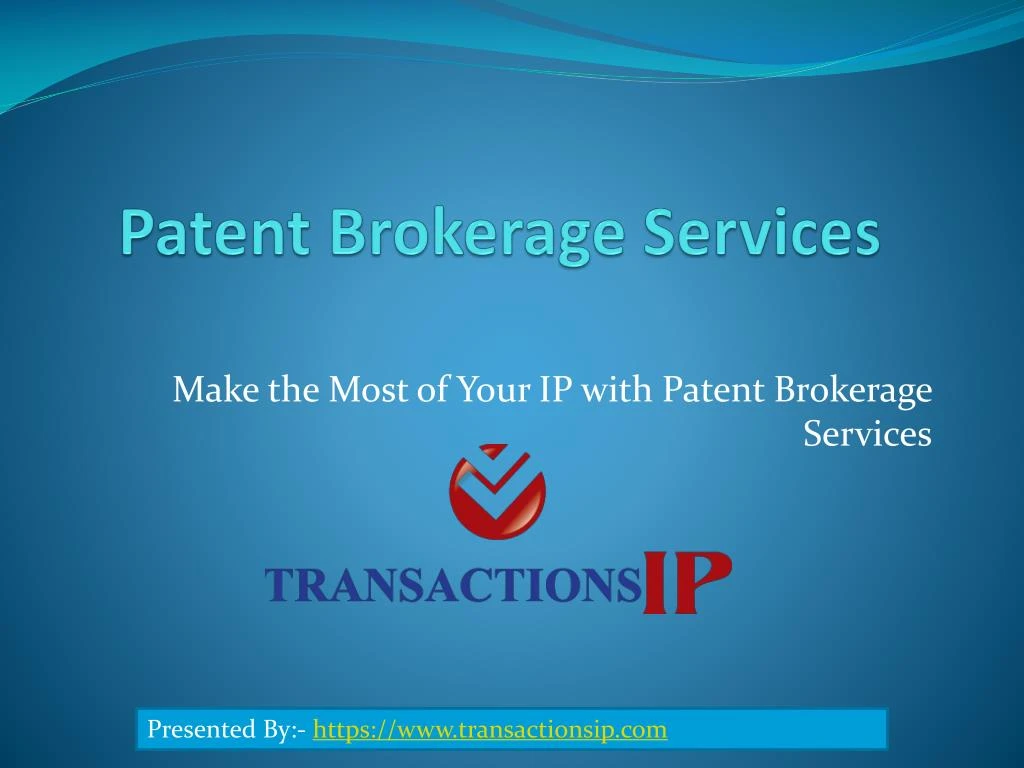 patent brokerage services