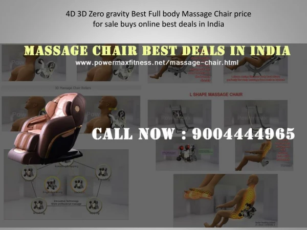 4D 3D Zero gravity Best Full body Massage Chair price for sale buys online best deals in India